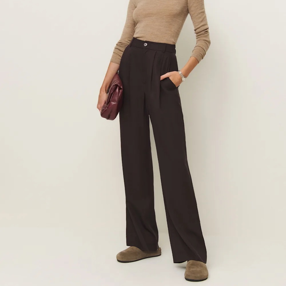 Reformation Mason Pant in Black, size 4